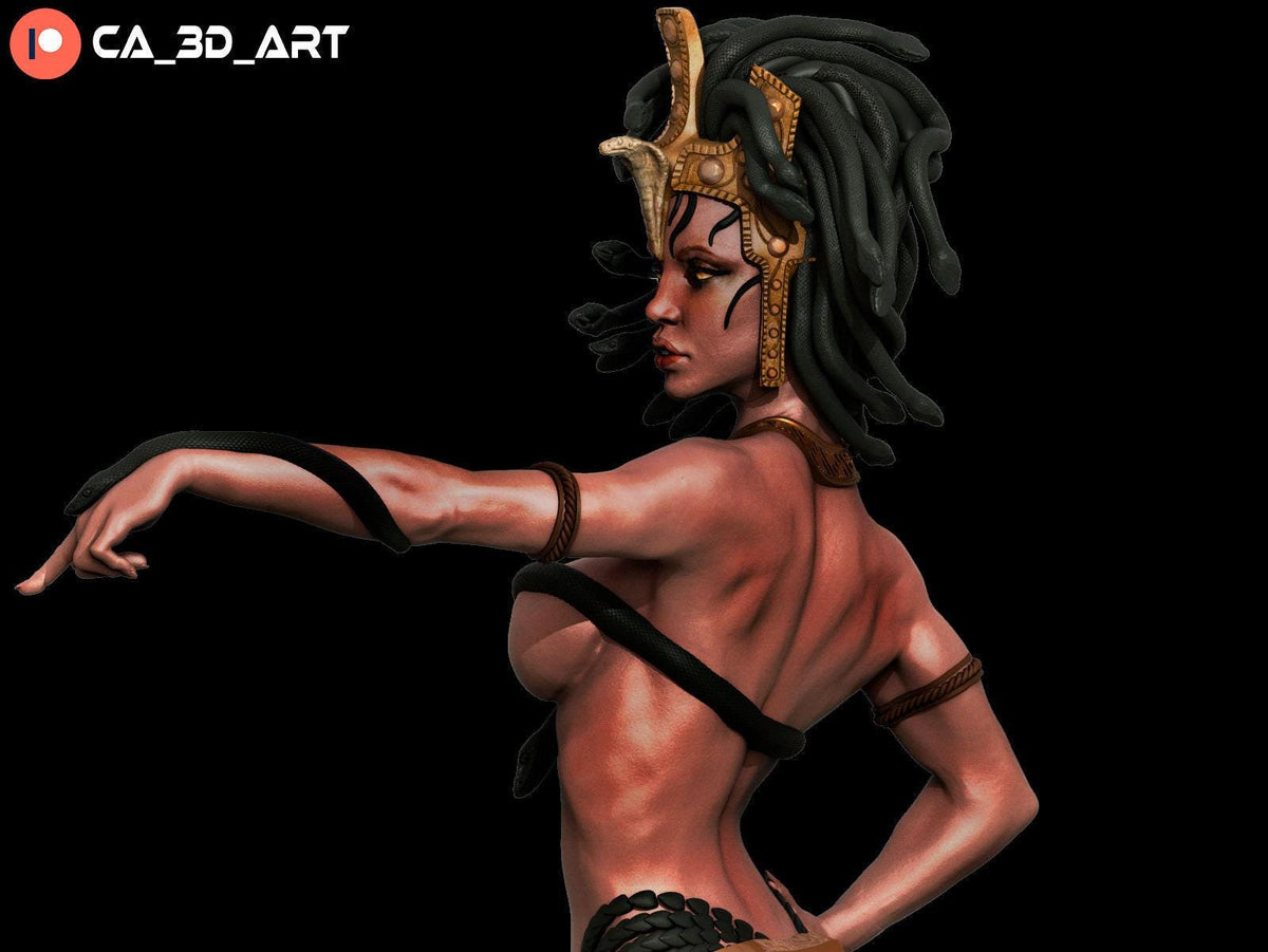 Medusa Gorgon NSFW 3D Printed Statue – Mature Greek Mythology Resin Collectible, Made to Order for Adult Collectors