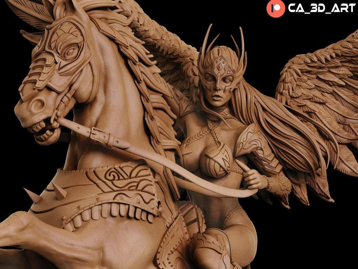 Valkyria NSFW 3D Printed Statue – Mature Norse Shieldmaiden Resin Collectible, Made to Order for Adult Collectors & Fans