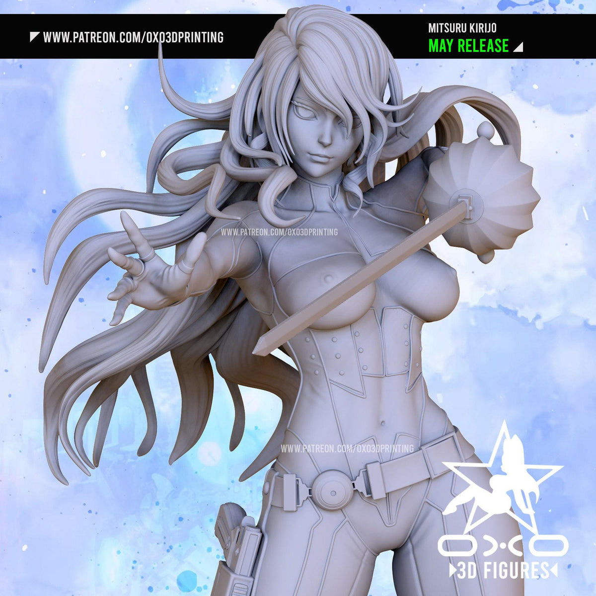 Mitsuru Kirijo NSFW 3D Printed Statue – Mature Anime RPG Resin Collectible, Made to Order for Adult Collectors & Fans