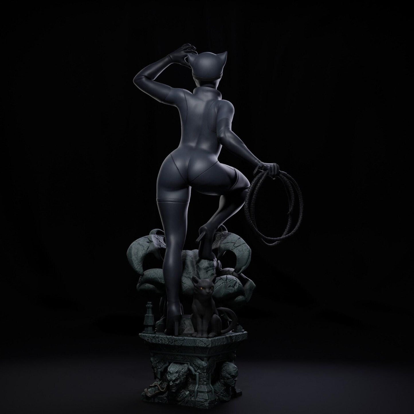 Catwoman 3D Print Collectible Statue: Iconic DC Anti-Hero Figure with Optional NSFW Variant!