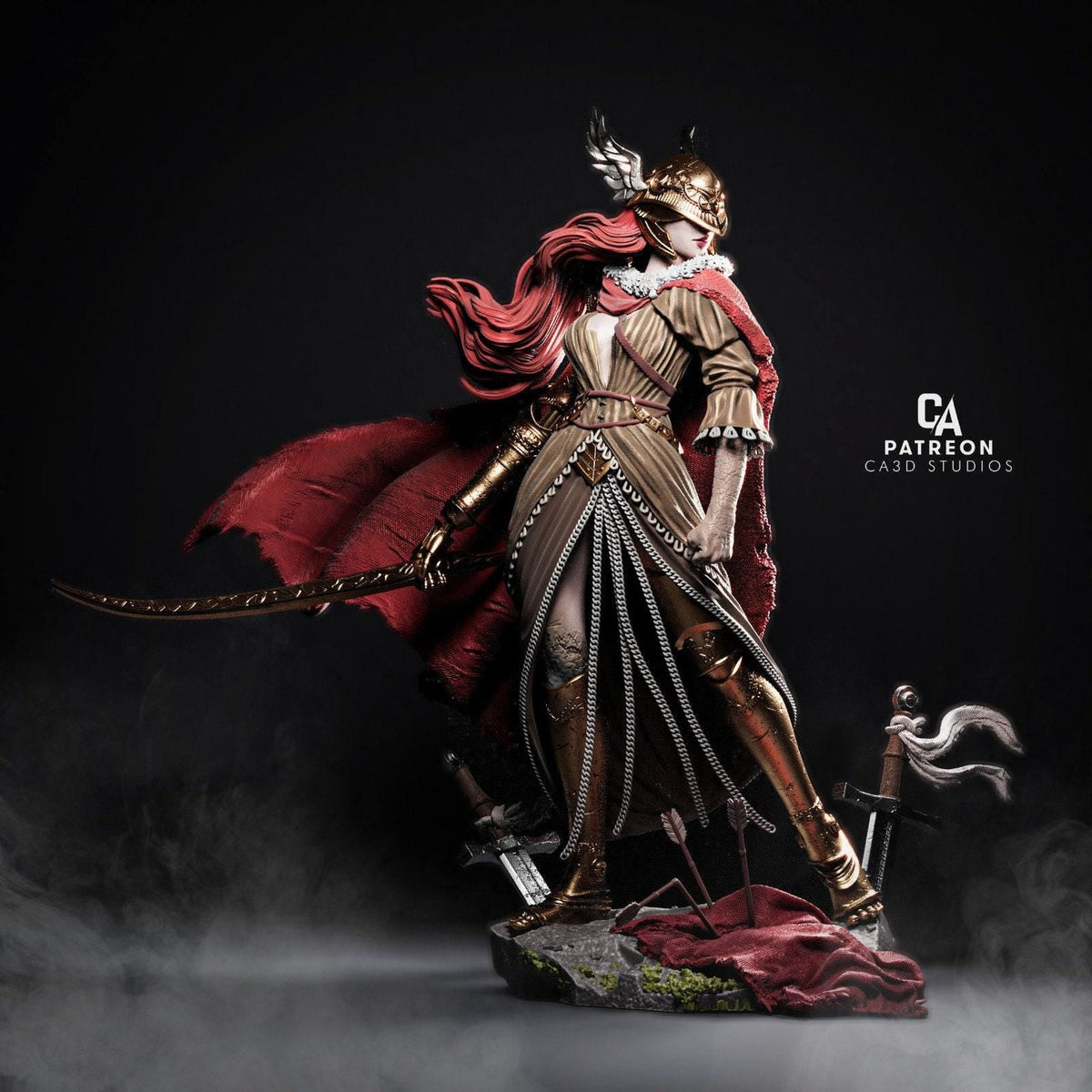 Malenia NSFW 3D Printed Statue – Mature Elden Ring Boss Resin Collectible, Made to Order for Adult Collectors & Fans