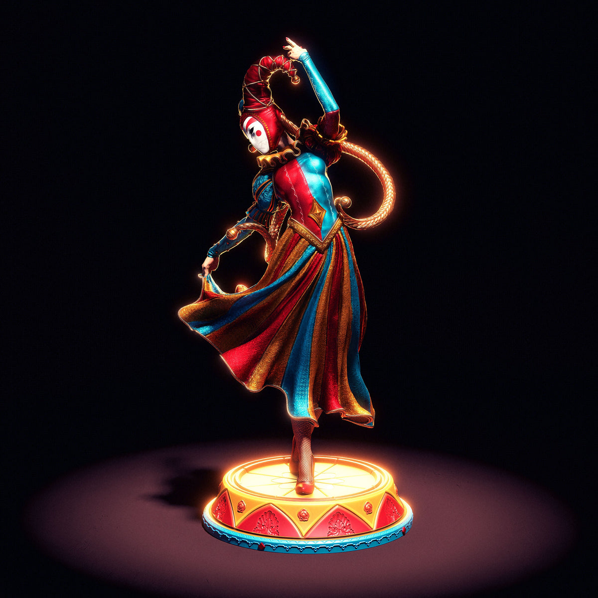 Jester Fantasy NSFW 3D Printed Statue – Mature Harlequin Resin Collectible, Made to Order for Adult Collectors & Fans