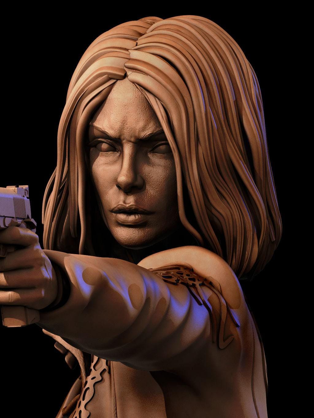 Selene NSFW 3D Printed Statue – Mature Vampire Death Dealer Resin Collectible, Made to Order for Adult Collectors & Fans
