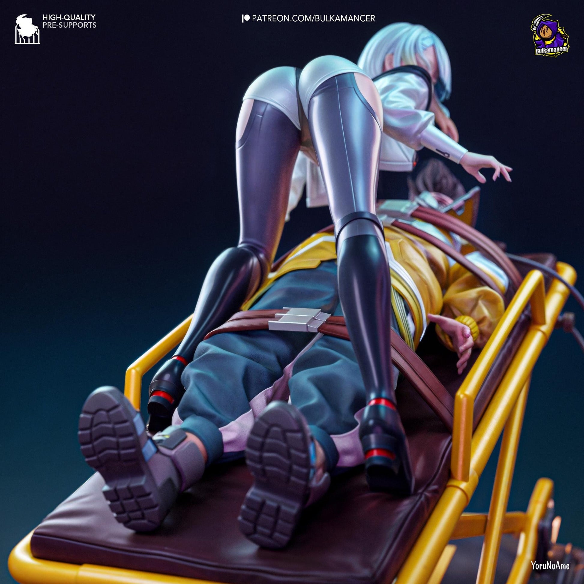 a woman laying on top of a yellow chair
