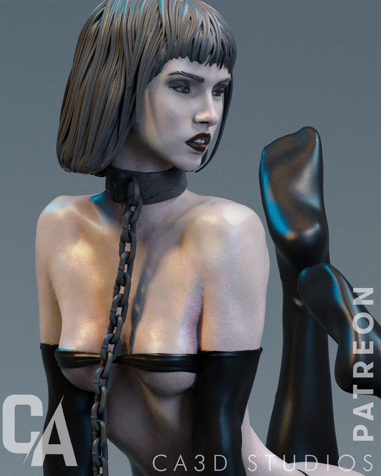 Luis Royo's 'Prohibited' Art 3D Print - Intricate & Stunning - Essential Collectible for Fantasy Art Enthusiasts, SFW, NSFW
