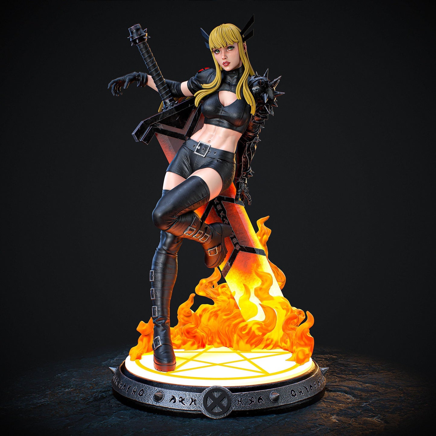 Magik 3D Printed Collectible Miniature Statue: X-Men Heroine Figure