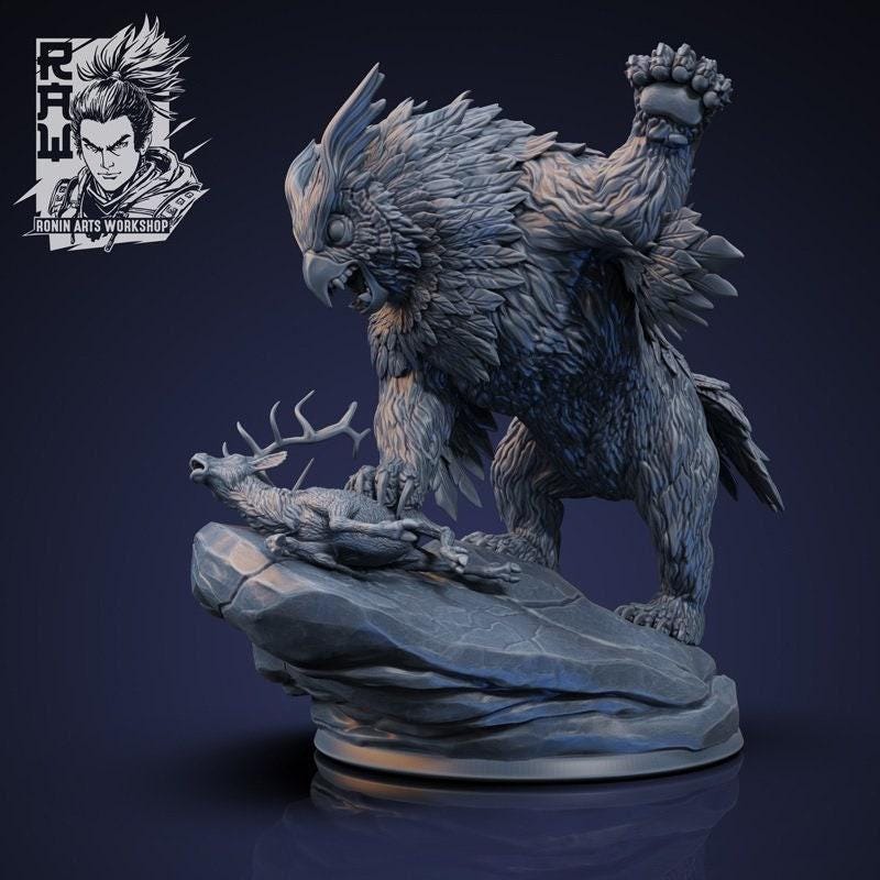 Fearsome Owlbear: Roar into Action with a 3D-Printed Collectible Miniature in 35mm Scale for DnD, Pathfinder, and Tabletop Adventures