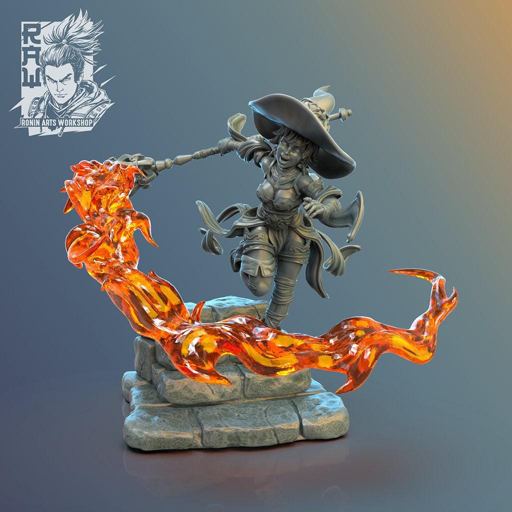 Pyromancers Warband, Dnd miniatures, Tabletop miniatures, 3d printed miniatures, Collectible figurines, Pathfinder, Dnd, 35 mm scale