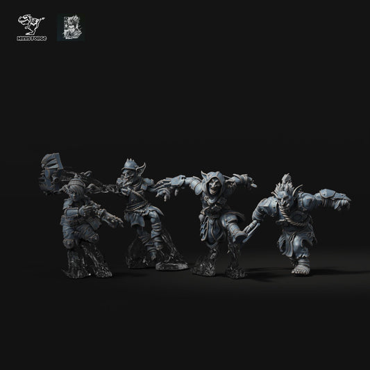 Goblin Fantasy Football Warband: Dynamic Action Poses in 35mm - Enhance Your DnD and Pathfinder Adventures with 3D-Printed Miniatures