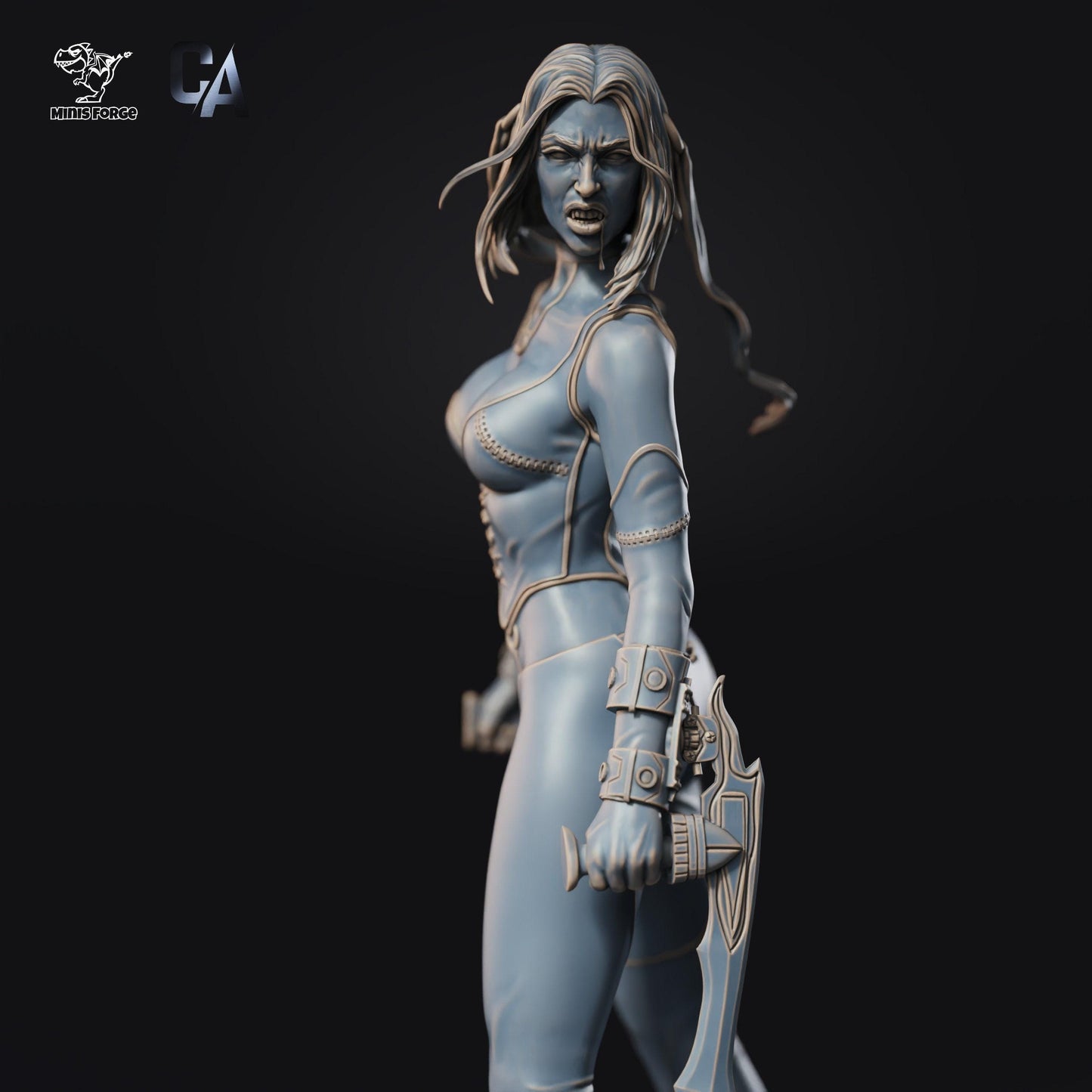 Blood Rayne Collectible Fanart Statue, 3D Printed Miniature, NSFW