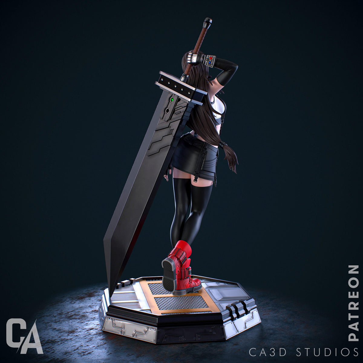 Tifa Lockhart NSFW 3D Printed Statue – Mature Nibelheim Brawler Resin Collectible, Made to Order for Adult Collectors