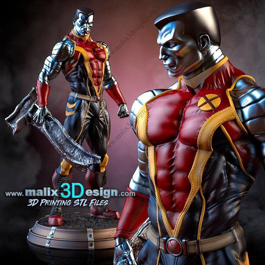 Mighty Colossus 3D Printed Resin Statue: Iconic Marvel X-Men Hero Fan Art Collectible Figure