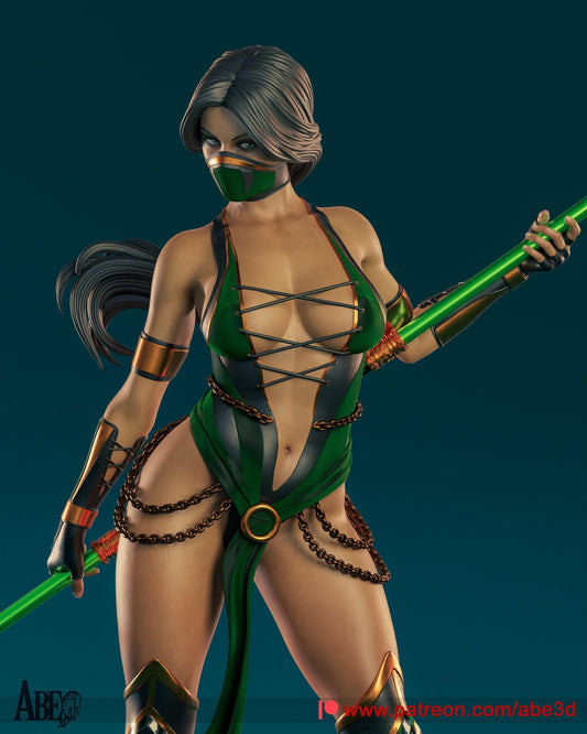 Jade Mortal Kombat NSFW 3D Printed Statue – Mature Fantasy Resin Collectible, Made to Order for Adult Collectors & Fans