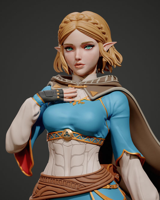 Princess Zelda NSFW 3D Printed Statue – Mature Hyrule Royalty Resin Collectible, Made to Order for Adult Collectors