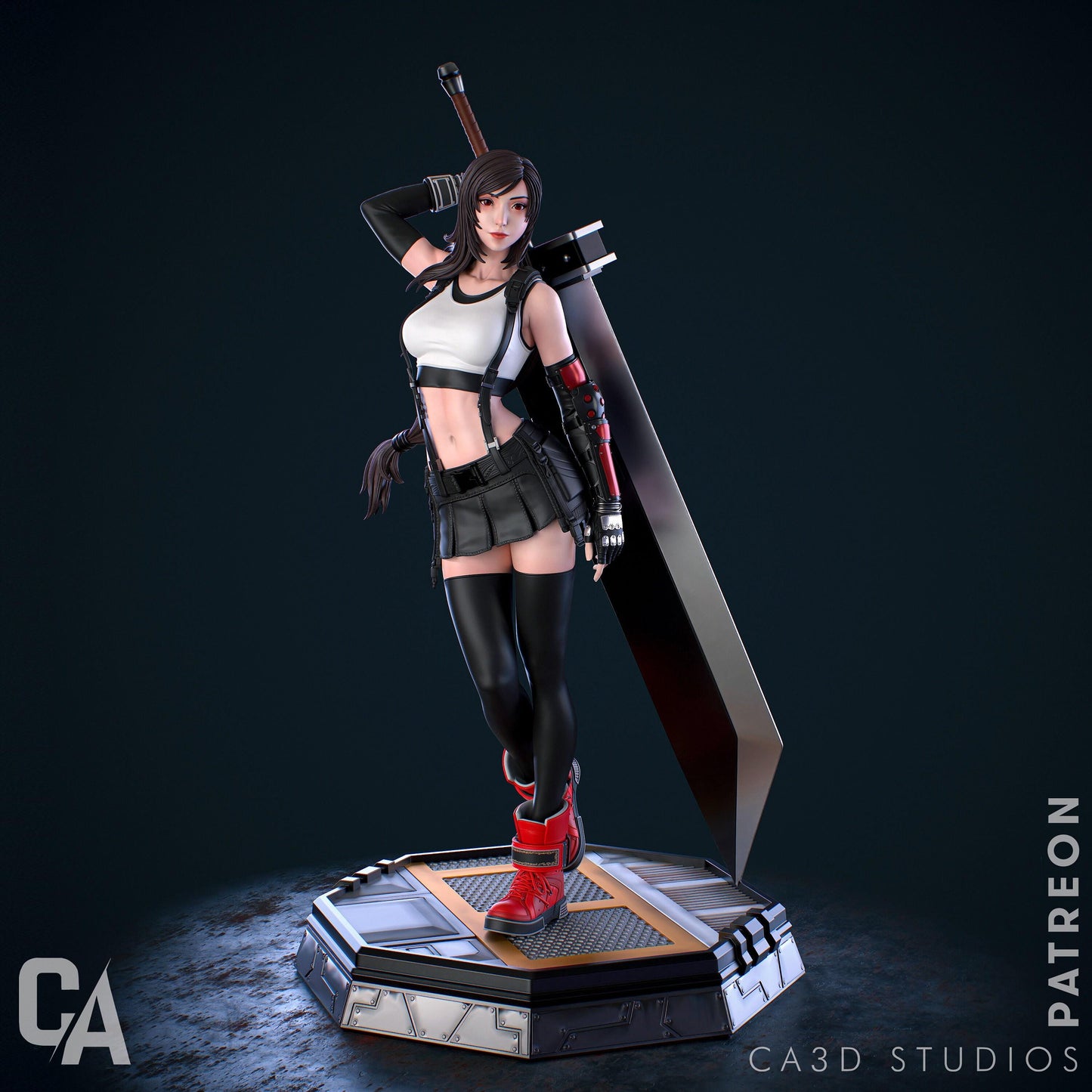 Tifa 3D Print Collectible Statue - painted Pin Up Figurine - Perfect Gift for Painters, Men & Women - NSFW