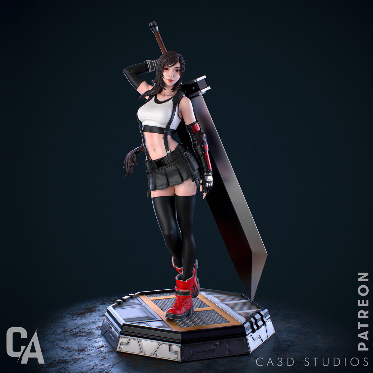 Tifa Lockhart NSFW 3D Printed Statue – Mature Nibelheim Brawler Resin Collectible, Made to Order for Adult Collectors