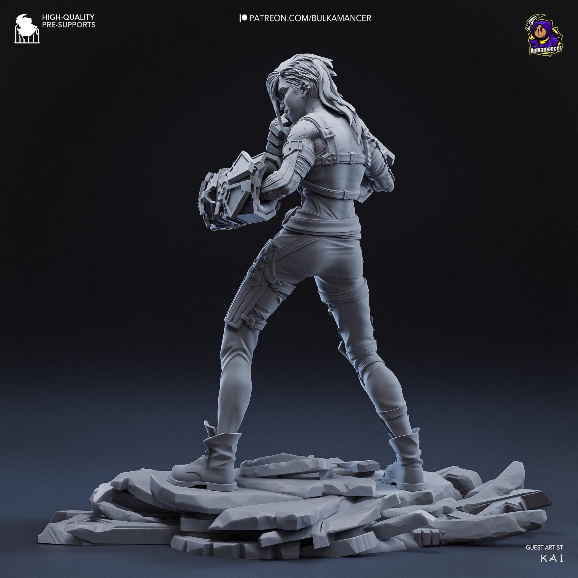 a statue of a woman holding a baseball glove