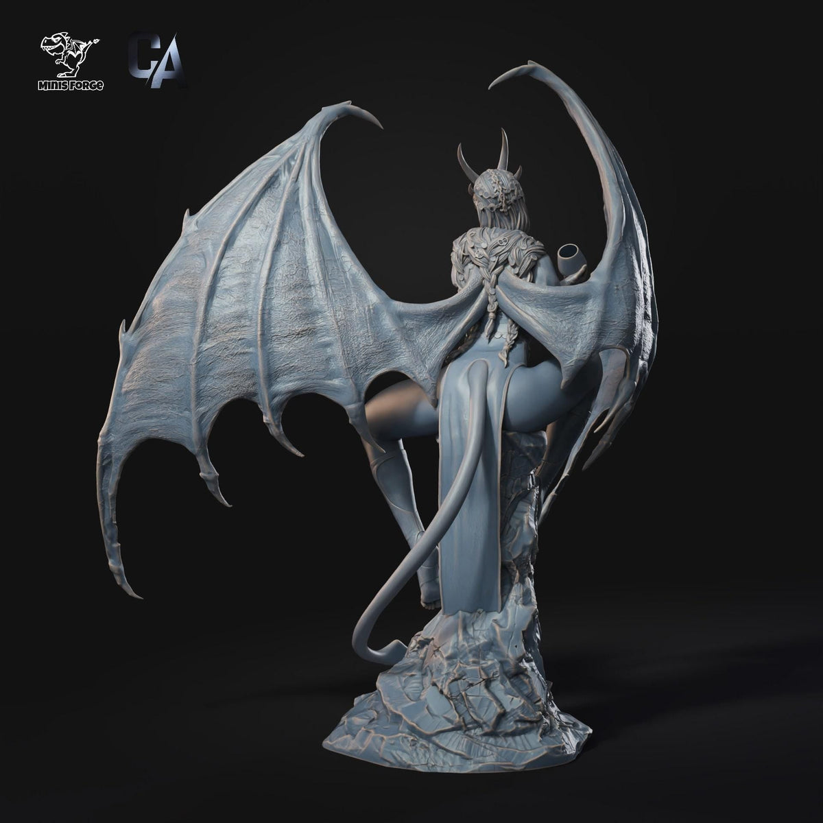 Mizora NSFW 3D Printed Statue – Mature Baldur's Gate 3 Cambion Resin Collectible, Made to Order for Adult Collectors