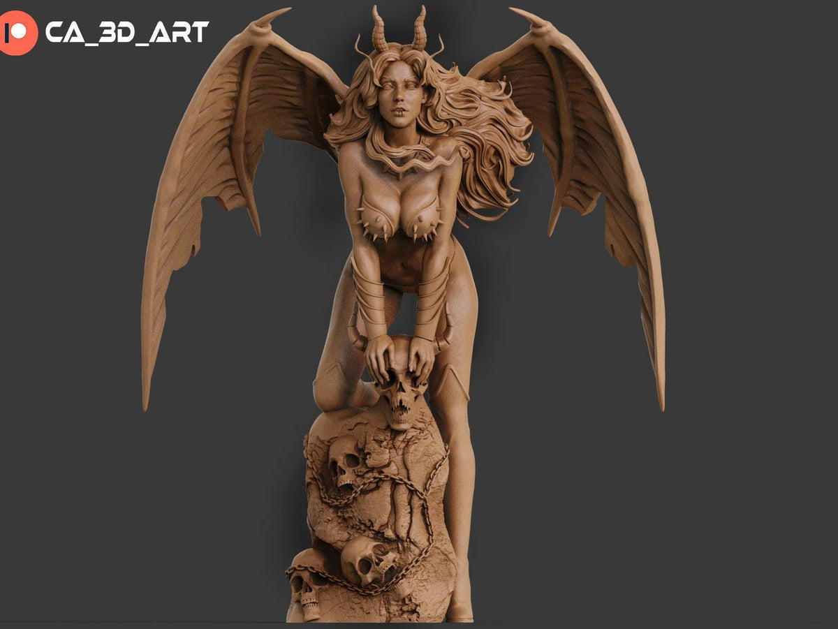 Hell Witch NSFW 3D Printed Statue – Mature Horror Resin Collectible, Made to Order for Adult Collectors and Hobbyists