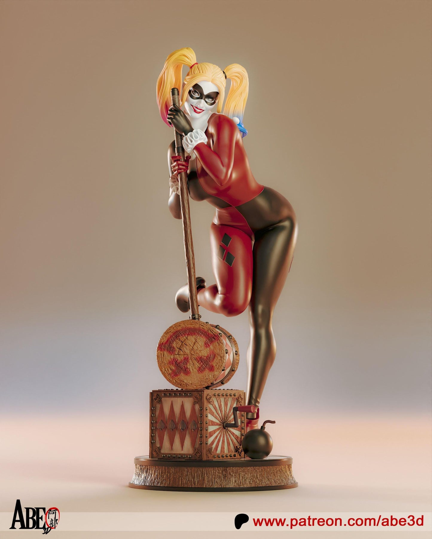 Harley Quinn 3D Printed Collectible Statue: Iconic Anti-Hero Figure