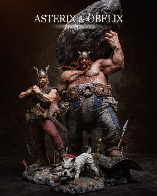 Asterix and Obelix The Gauls Collectible Diorama: Epic Hand-Painted Figure – Essential Comic Book Statue