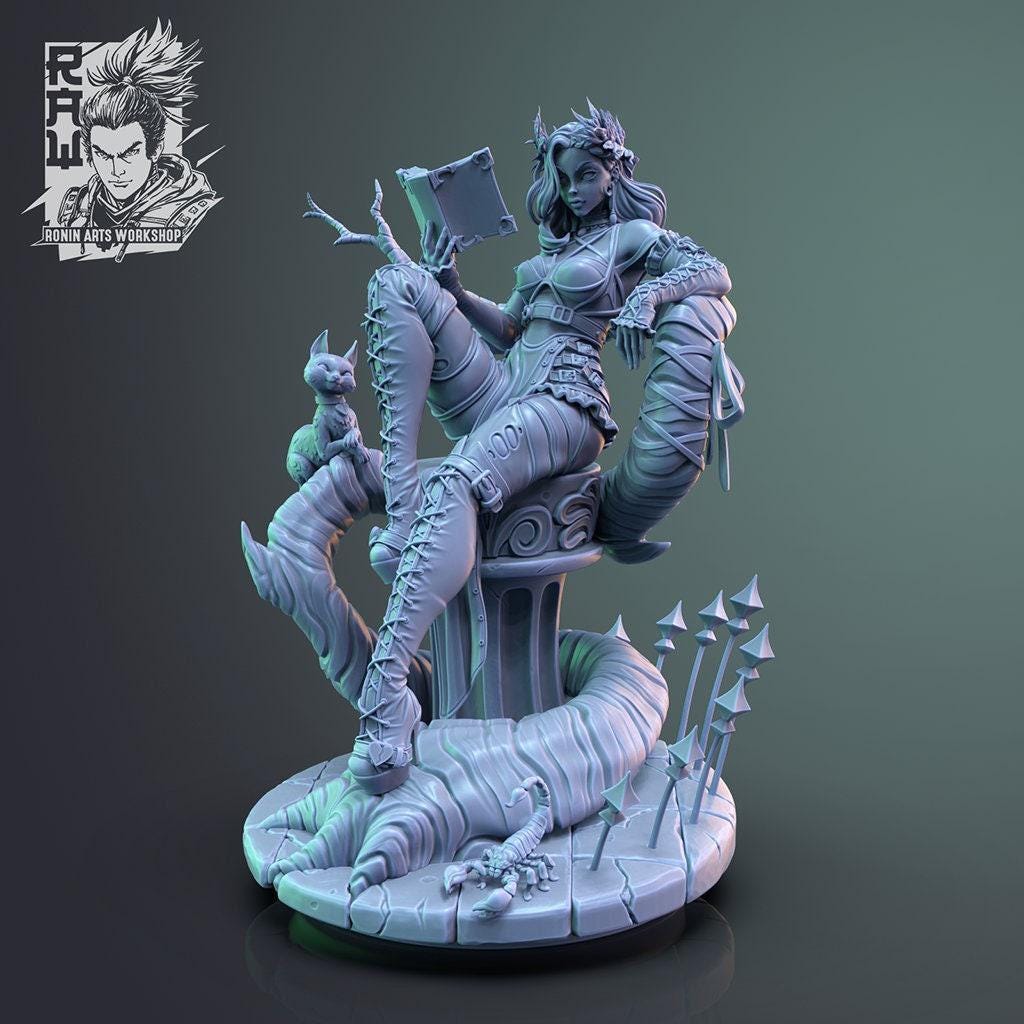 Pinup Rosine NSFW 3D Printed Statue – Mature Gothic Pin-Up Resin Collectible, Made to Order for Adult Collectors & Fans