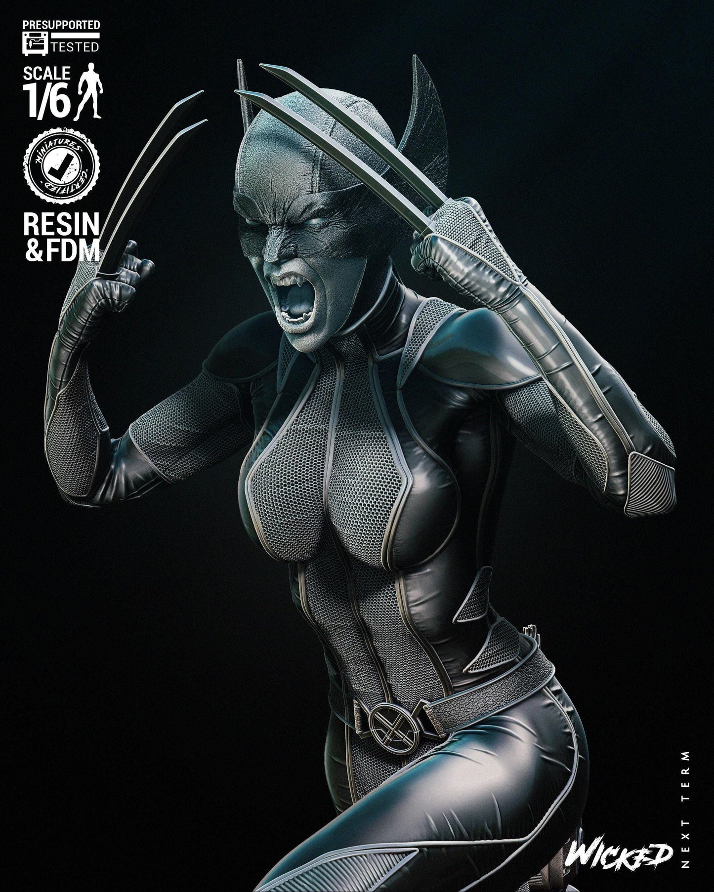 Dynamic X23 3D Print Collectible Statue: Premium Laura Kinney Marvel Comics X-Men Resin Figure