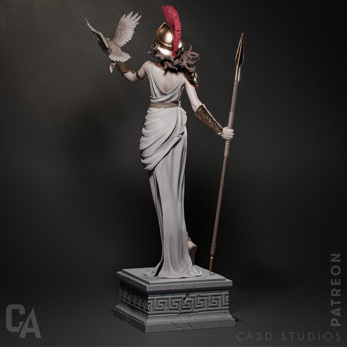 Exquisite Athena 3D Printed Statue: Goddess of Wisdom & War Greek Mythology Collectible Figure