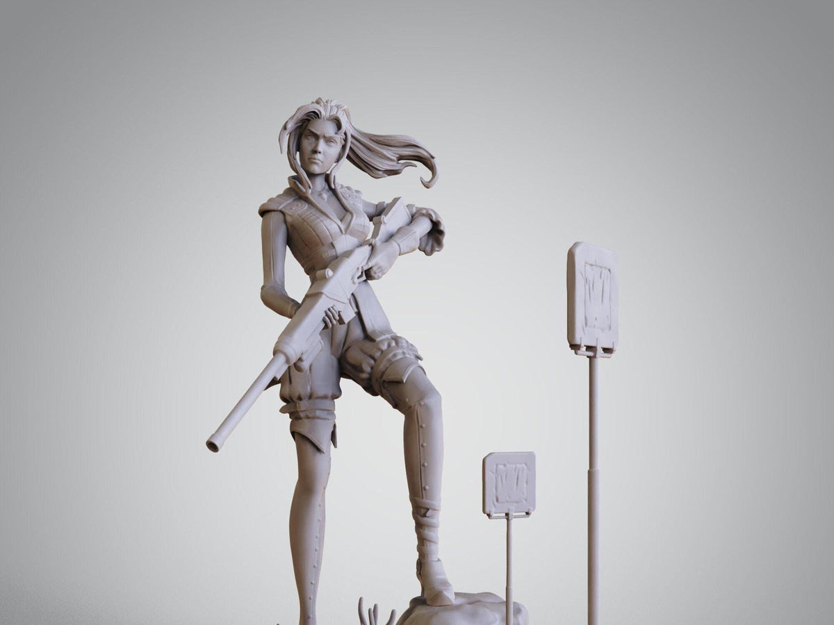 Caitlyn Kiramman NSFW 3D Printed Statue – Mature Enforcer Marksman Resin Collectible, Made to Order for Adult Collectors
