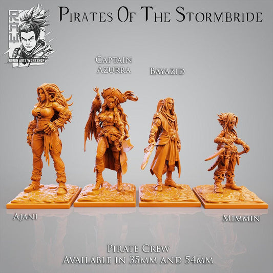 Pirates of the Stormbrade! Warband: Embark on a High-Seas Adventure with 3D-Printed Collectible Miniatures 3d print, dnd, rpg, role playing