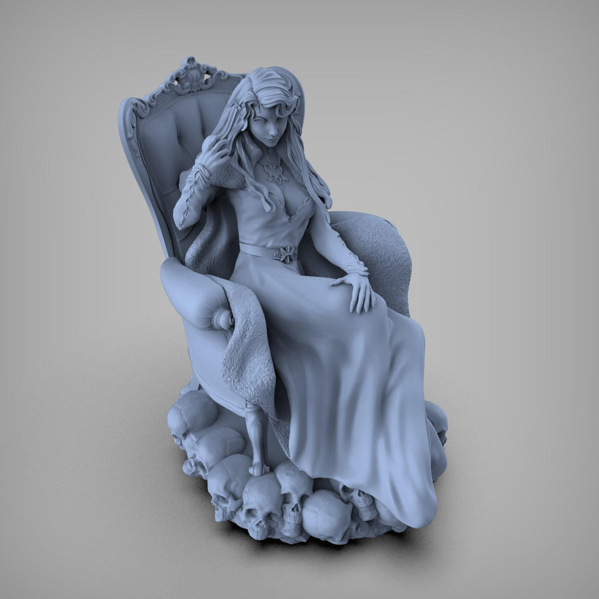 Lenore Gothic Girl NSFW 3D Printed Statue – Mature Gothic Pin-Up Resin Collectible, Made to Order for Adult Collectors