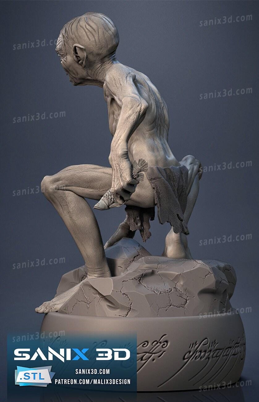 Experience the Caves: Detailed Gollum Lord of the Rings Resin Figure - Hand Painted or Unpainted Collectible
