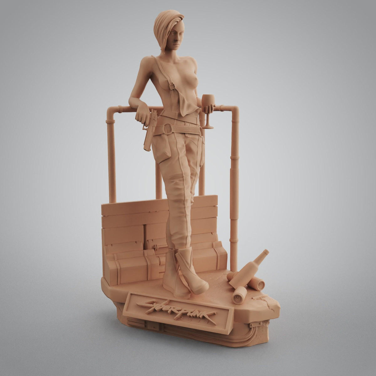 Judy Alvarez NSFW 3D Printed Statue – Mature Mox Braindance Expert Resin Collectible, Made to Order for Adult Collectors
