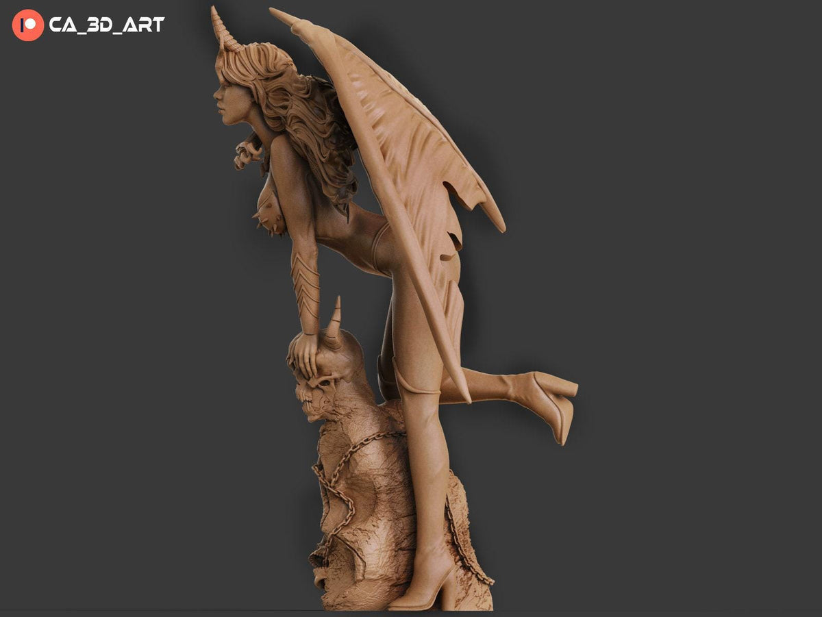 Hell Witch NSFW 3D Printed Statue – Mature Horror Resin Collectible, Made to Order for Adult Collectors and Hobbyists