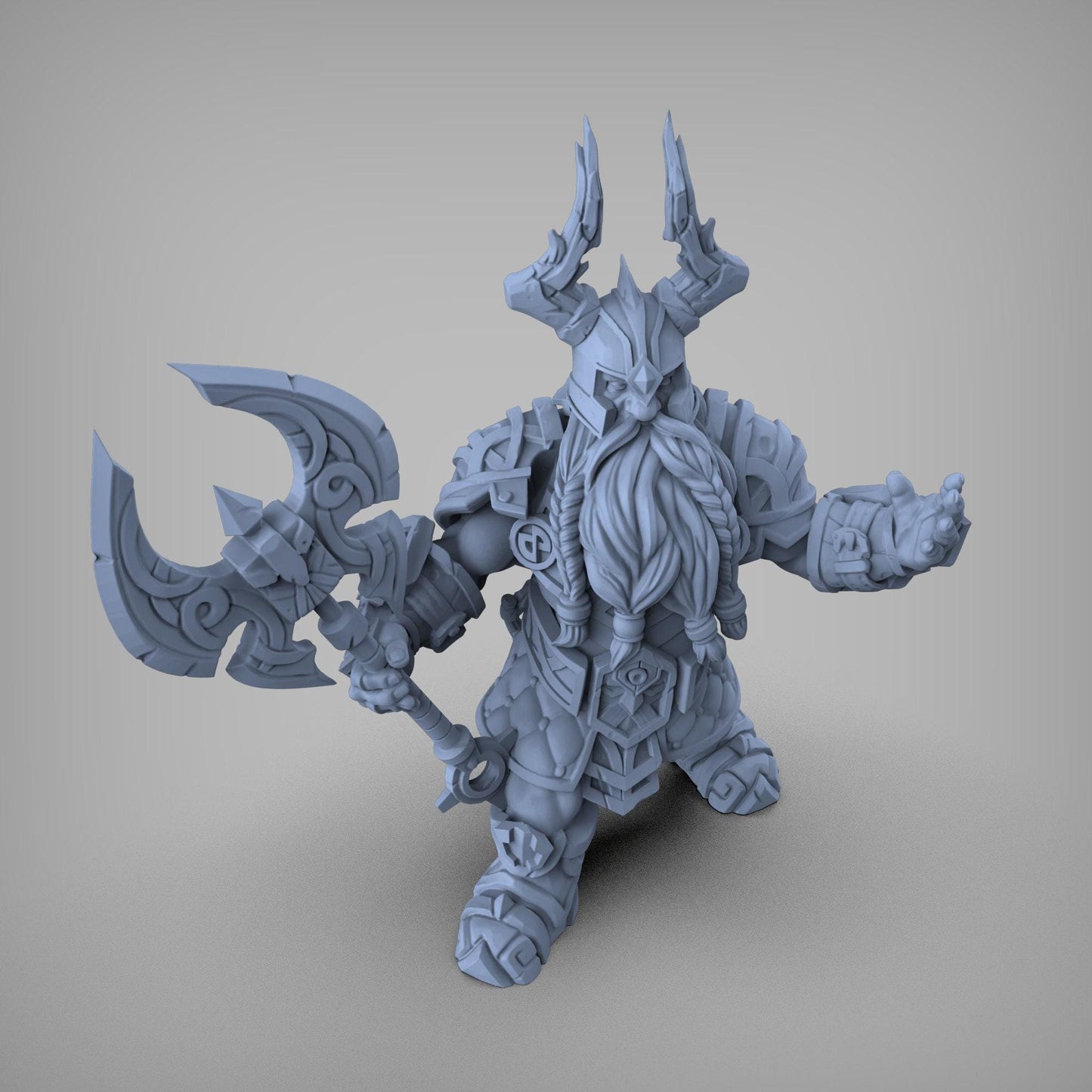 Dwarf Warrior Collectible Fanart Miniature DnD Pathfinder 35mm