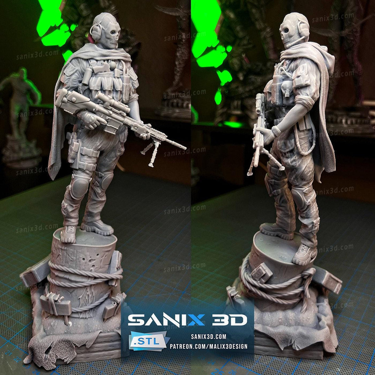 Ghost NSFW 3D Printed Statue – Mature CoD Tactical Operator Resin Collectible, Made to Order for Adult Collectors & Fans