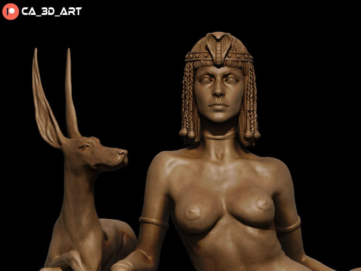 Cleopatra NSFW 3D Printed Statue – Mature Historical Pin-Up Resin Collectible, Made to Order for Adult Collectors & Fans