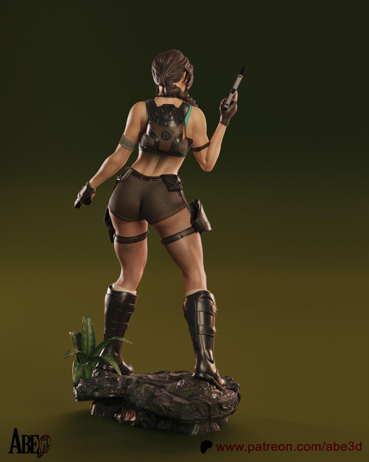Lara Croft NSFW 3D Printed Statue – Mature Tomb Raider Resin Collectible, Made to Order for Adult Collectors & Fans