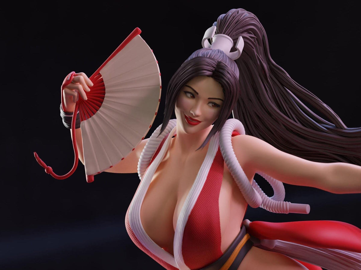 Mai Shiranui NSFW 3D Printed Statue – Mature Shrine Maiden Resin Collectible, Made to Order for Adult Collectors & Fans