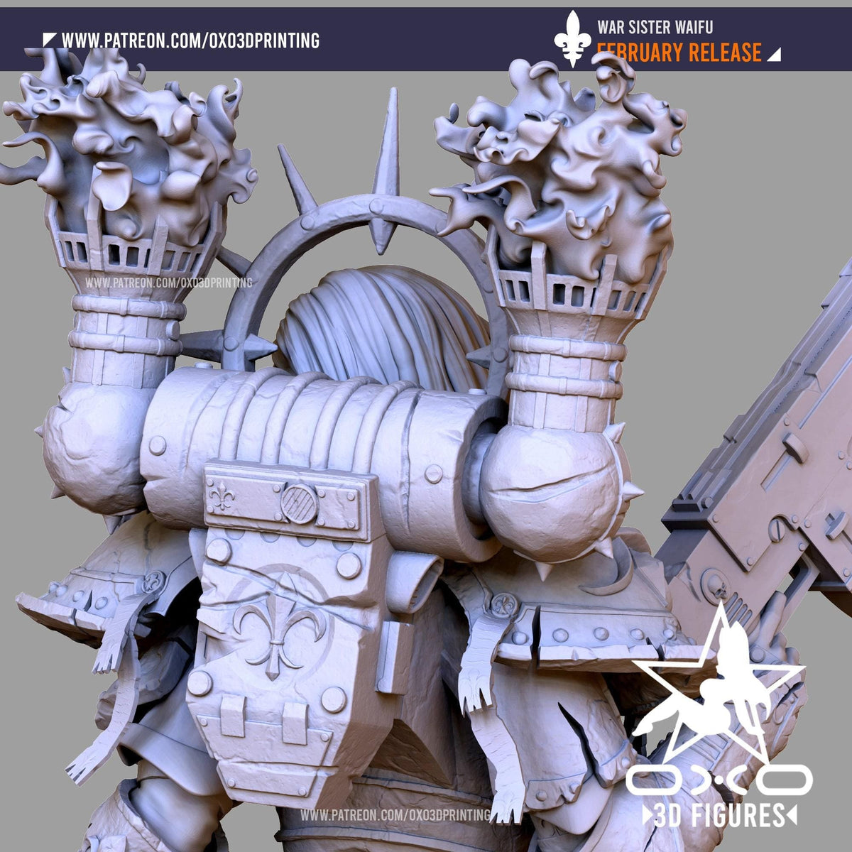 Warrior Sister NSFW 3D Printed Statue – Mature Sci-Fi Warrior Resin Collectible, Made to Order for Adult Collectors