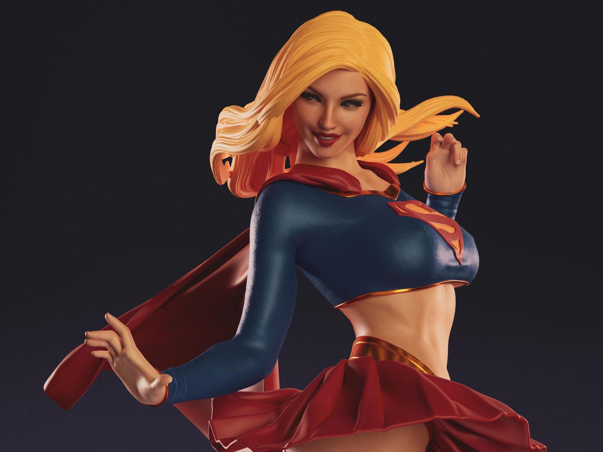 Supergirl NSFW 3D Printed Statue – Mature DC Superheroine Resin Collectible, Made to Order for Adult Collectors & Fans