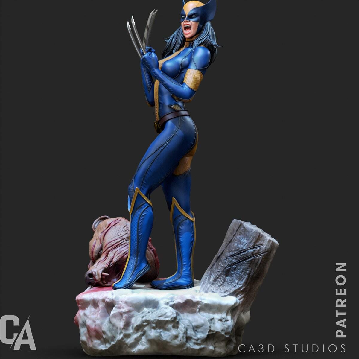 X-23 Laura Kinney NSFW 3D Printed Statue – Mature Clawed Mutant Resin Collectible, Made to Order for Adult Collectors