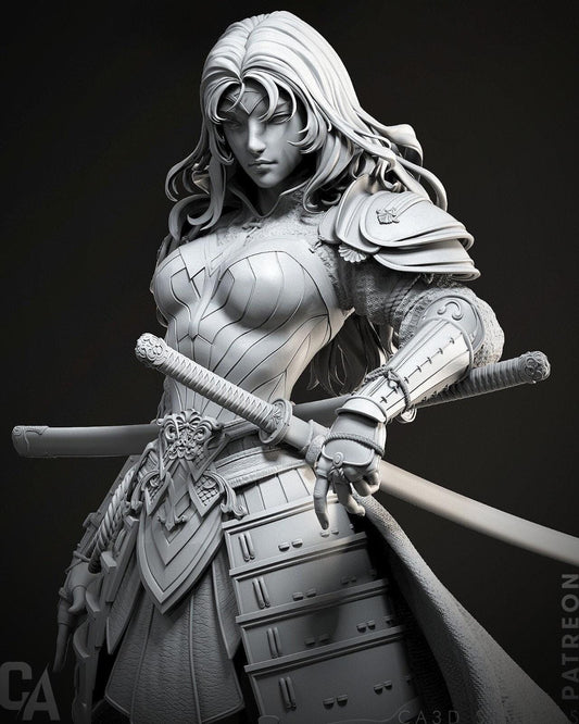 Unleash the Warrior: Exquisite Samurai Wonder Woman Statue – Premium DC Comics Collectible Figure