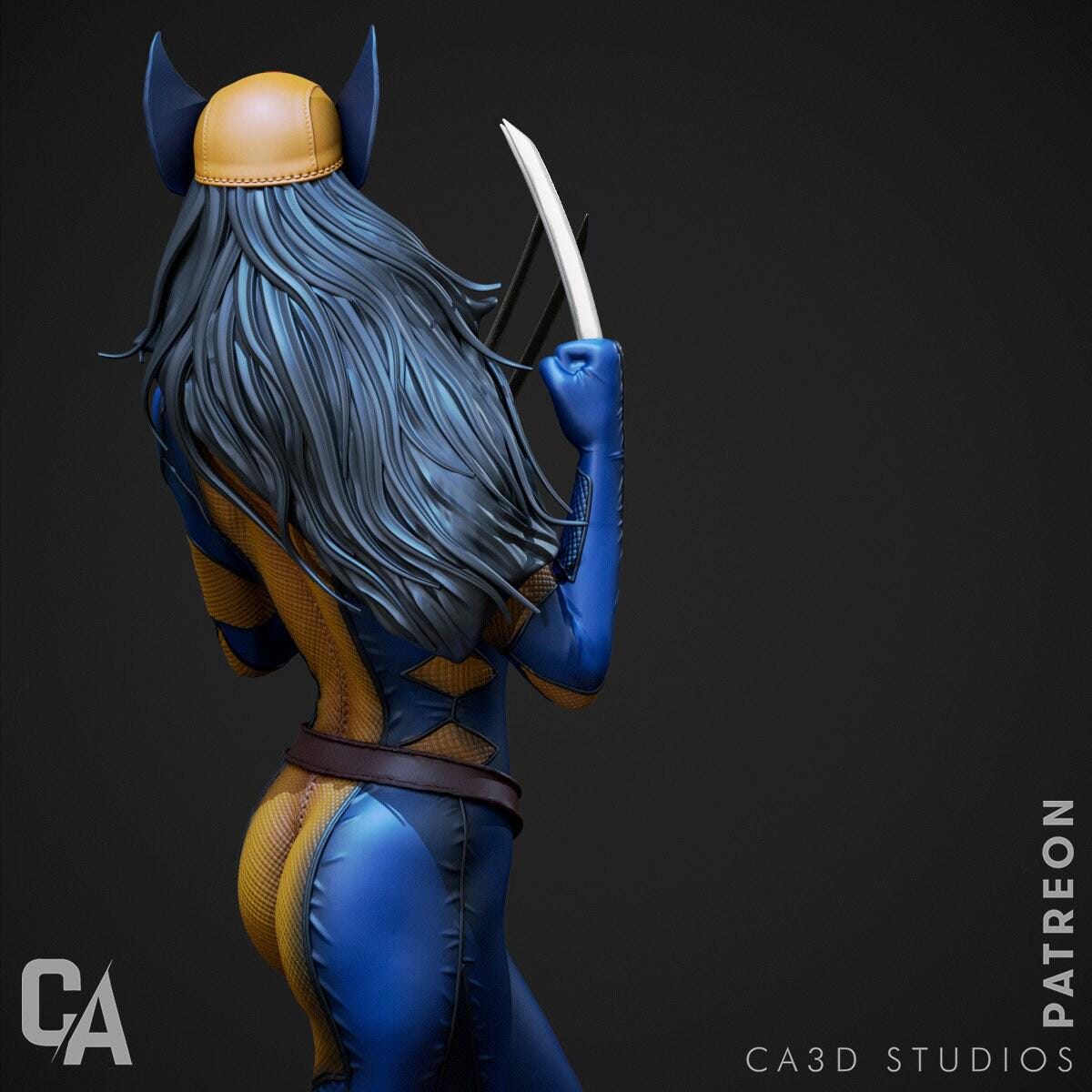 X-23 Laura Kinney NSFW 3D Printed Statue – Mature Clawed Mutant Resin Collectible, Made to Order for Adult Collectors