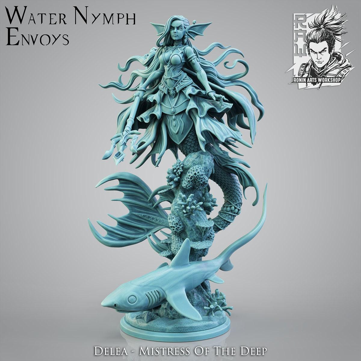 Water Nymph Envoys Miniatures - 35mm Mermaid Collectible Figurines for Dungeons & Dragons, Pathfinder, Tabletop Gaming Decor