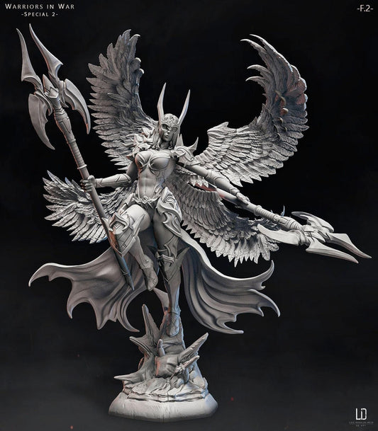 Spear Seraphim Collectible Resin Statue – Painted or Unpainted Model Kit for Fantasy Fans