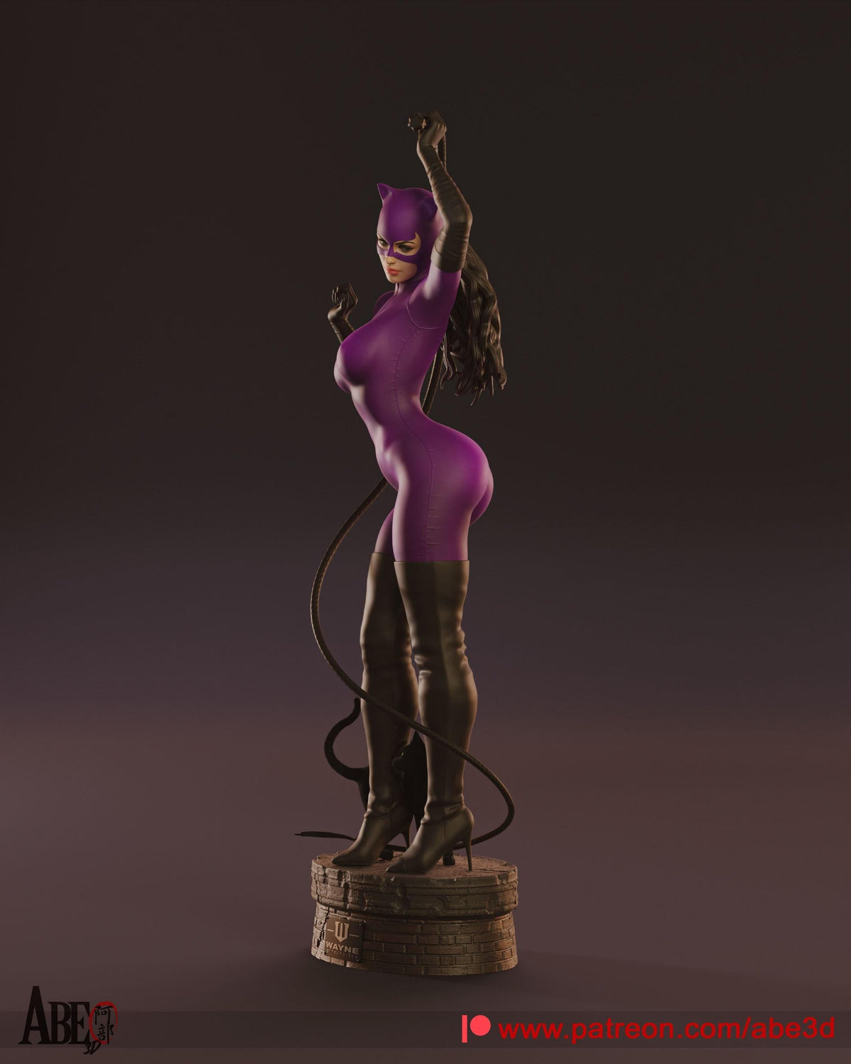 Catwoman DC Comics NSFW 3D Printed Statue – Mature Fan Art Resin Collectible, Made to Order for Adult Collectors & Fans
