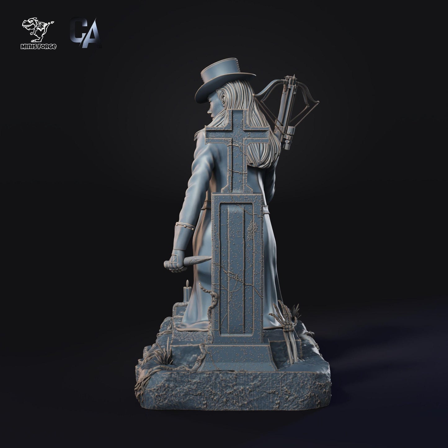Liesel van Helsing 3D Printed Collectible Statue: Exquisite Monster Hunter Figure for Fans