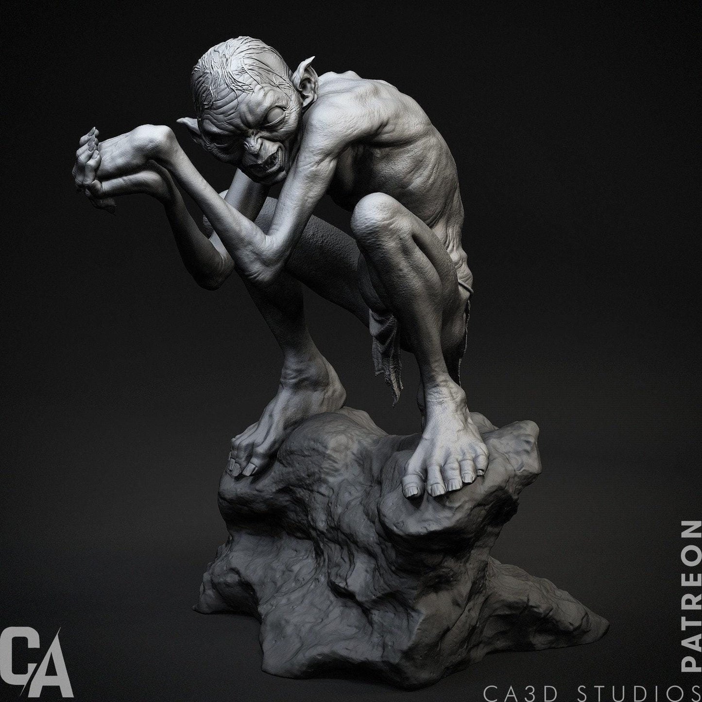 Gollum Resin Statue | Painted or Unpainted Lord of the Rings Collectible