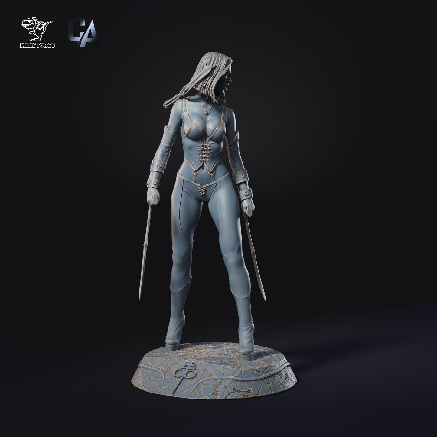 Blood Rayne Collectible Fanart Statue, 3D Printed Miniature, NSFW